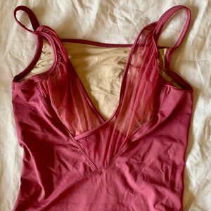 Mirella Mesh Drape Back Leotard L